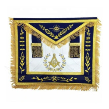 High Quality Masonic Item Regalia Leather Lodge Gold Embroidered Masonic Apron